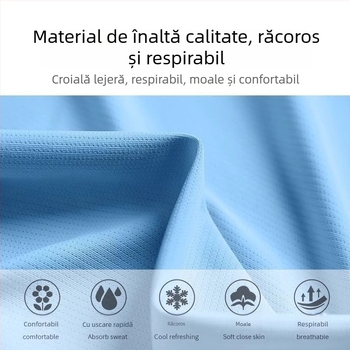 Maieu fără mâneci pentru bărbați, poliester ice silk, vară 2026, sport alergare și antrenament baschet