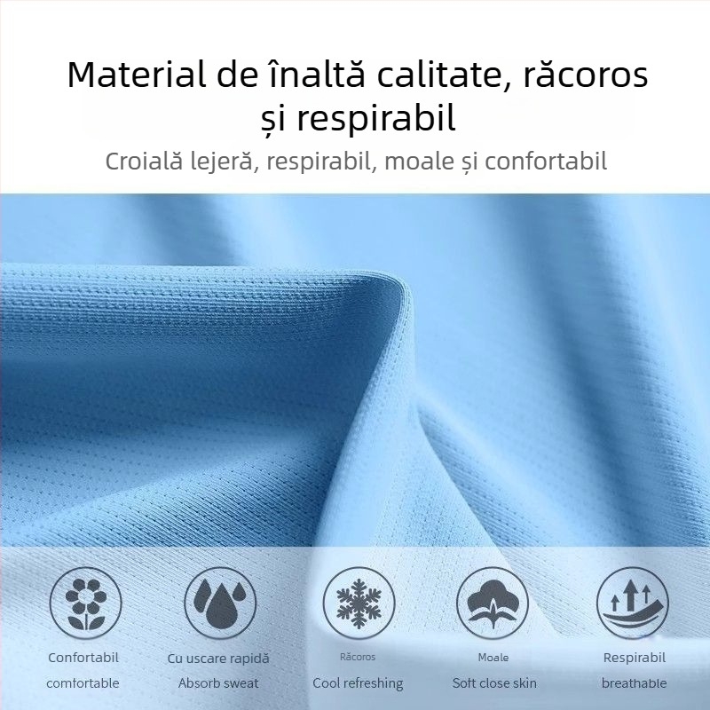Maieu fără mâneci pentru bărbați, poliester ice silk, vară 2026, sport alergare și antrenament baschet