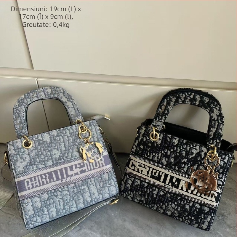 Geantă de umăr pentru femei, broderie patchwork, model nou 2025, mărime medie, crossbody elegantă