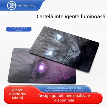 Carte NFC inteligentă iluminată cu cip IC, card de acces pentru jocuri pe telefon, card luminos personalizabil