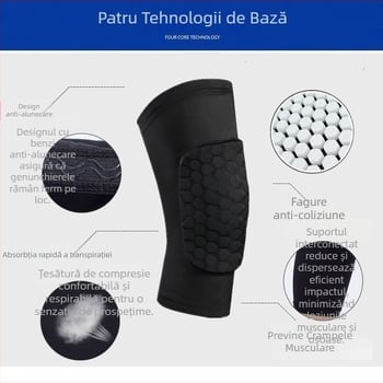 Set de protecții pentru genunchi pentru copii, cu padding fagure subțire, pentru ciclism și baschet