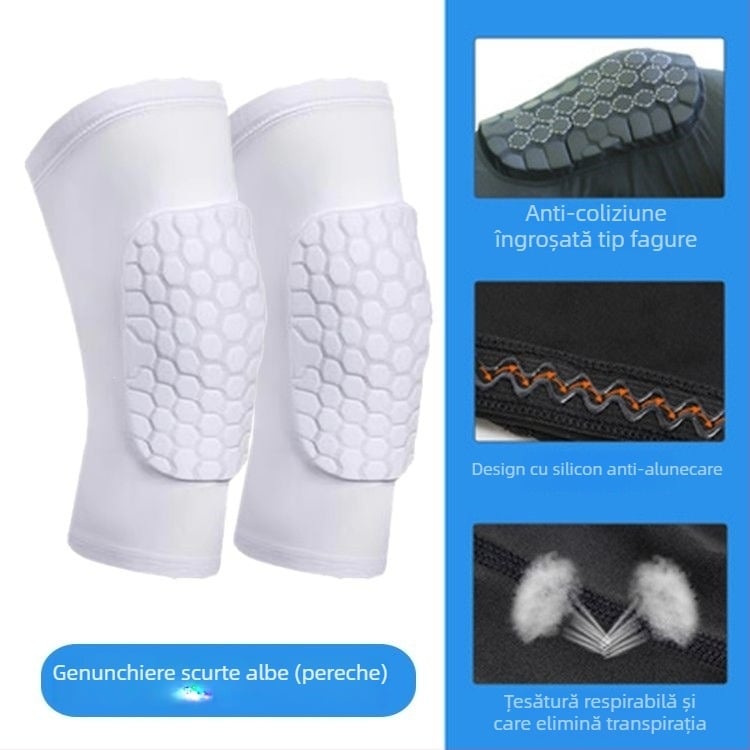 Set de protecții pentru genunchi pentru copii, cu padding fagure subțire, pentru ciclism și baschet