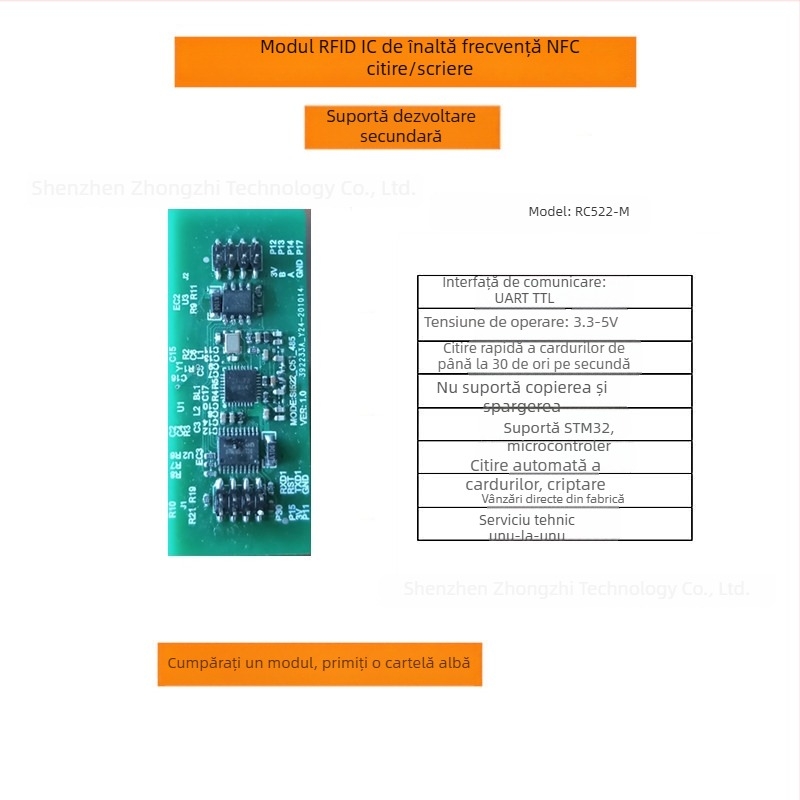 Modul RFID de citire/scriere și cititor de card IC pentru dulapuri inteligente, vinoteci și dulapuri pentru cărți și dosare; modul de citire a cardului