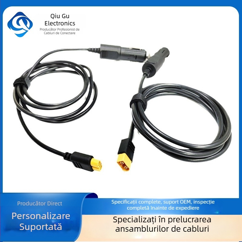 Cablu adaptor XT60/90 bărbat către femeie pentru vehicule cu energie nouă, port OBD, releu brichetă și conector ștergătoare
