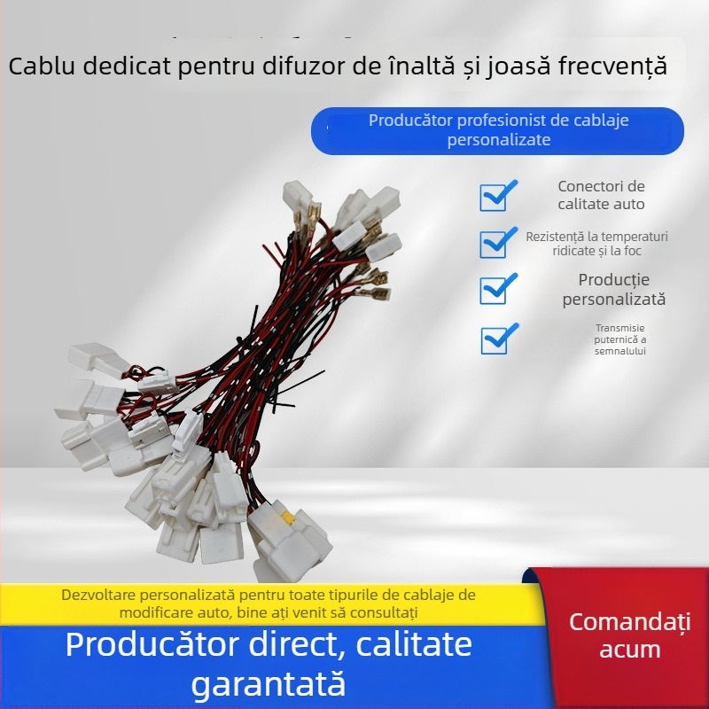 Sistem de cabluri Toyota pentru difuzoare auto, cablu Bass-to-Treble cu trei conductoare