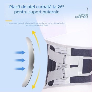 Banda de talie respirabilă cu placă de oțel, suport pentru alergare și fitness