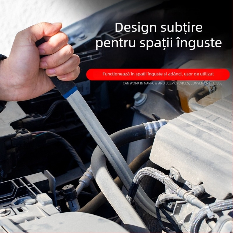 Set de 15 piese pentru curea de motor auto: cheie reglabilă, roată de curea și roată ghidaj pentru demontare și montaj