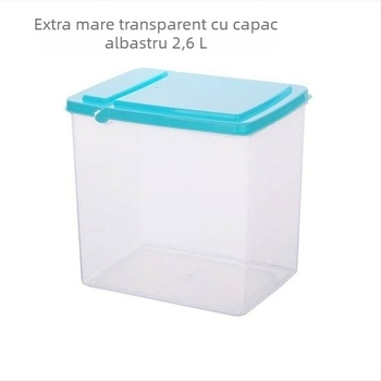 Cutie de depozitare din plastic, cu capac rabatabil, pentru magazine de milk tea, 1 L, pentru lapte praf și condimente