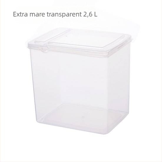 Cutie de depozitare din plastic, cu capac rabatabil, pentru magazine de milk tea, 1 L, pentru lapte praf și condimente