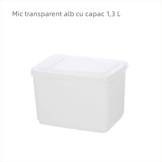 Cutie de depozitare din plastic, cu capac rabatabil, pentru magazine de milk tea, 1 L, pentru lapte praf și condimente