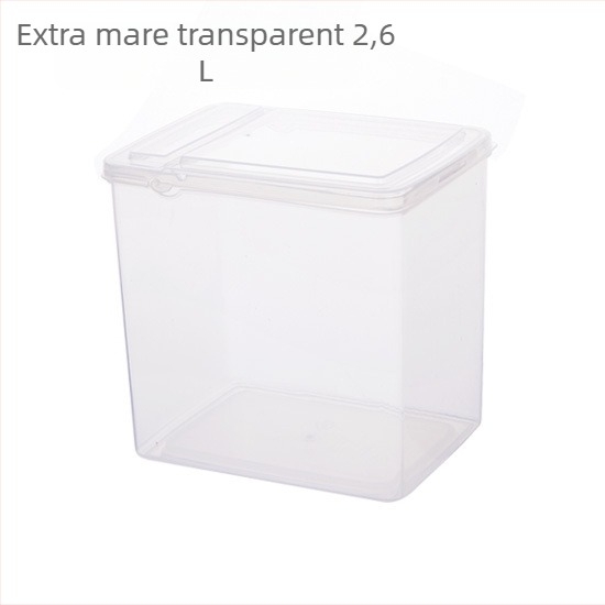 Cutie de depozitare din plastic, cu capac rabatabil, pentru magazine de milk tea, 1 L, pentru lapte praf și condimente
