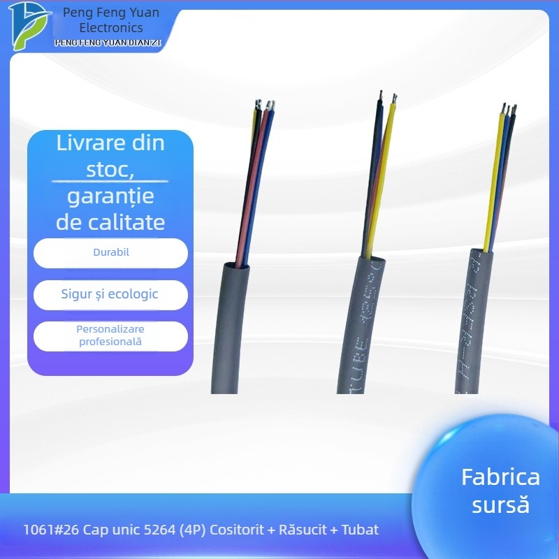 Cablu de conexiune terminal 1061#26, capă unică 5264(4P), teacă răsucită pentru conector terminal, ansamblu cablu