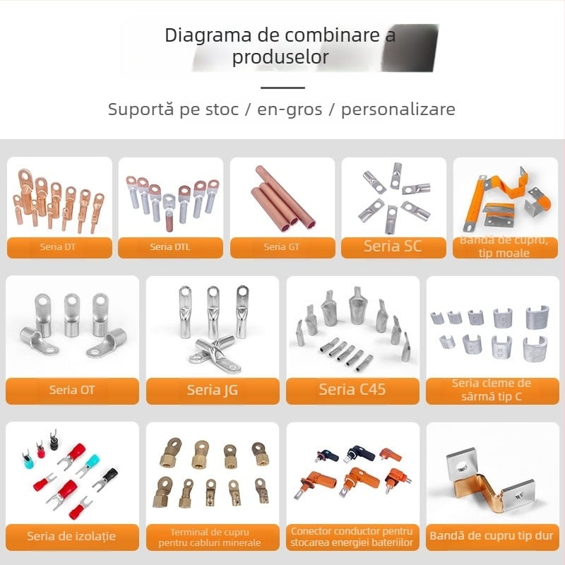 Bloc terminal energie nouă, clemă de cupru DTL, conector cablu conform standard național