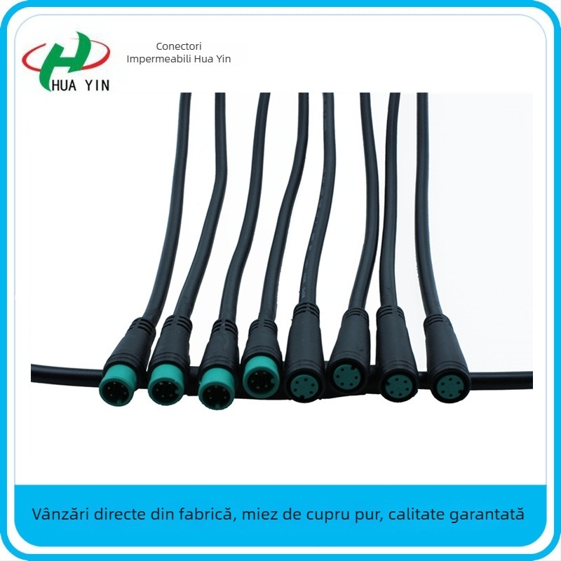 Conector M8 cu 5 pini, cuplă masculin-feminin pentru vehicule electrice, cablu de conectare a instrumentelor