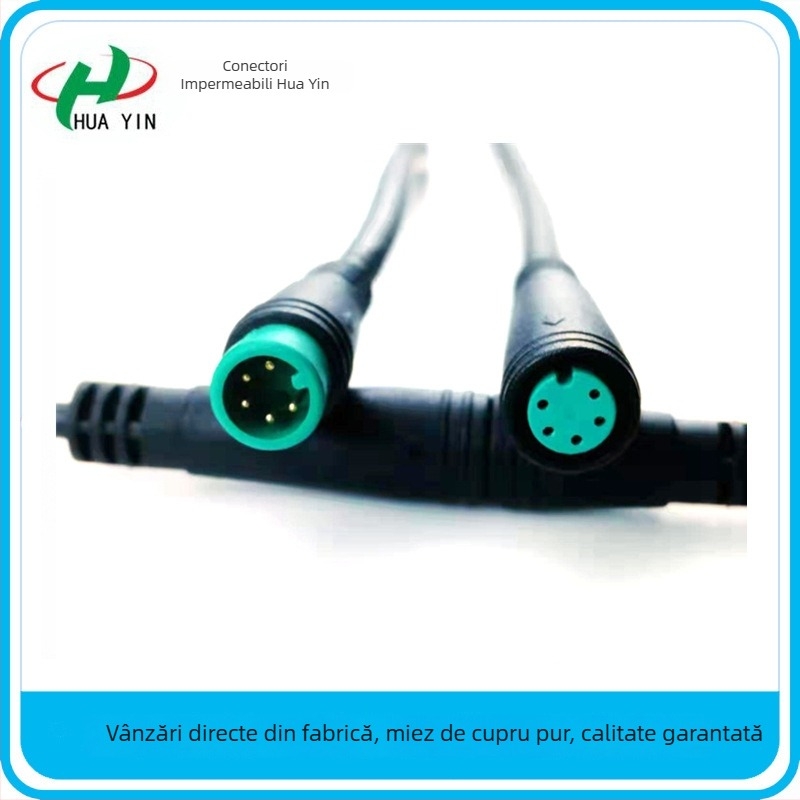 Conector M8 cu 5 pini, cuplă masculin-feminin pentru vehicule electrice, cablu de conectare a instrumentelor