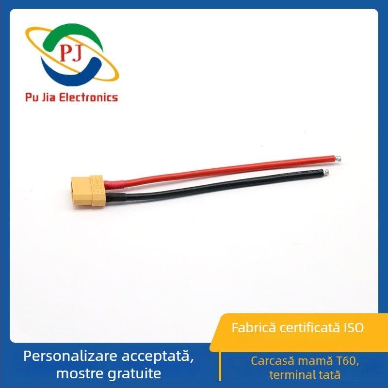 Cablaj terminal T60 cu carcasă din plastic, 17 nuclee, cupru placat cu tin, izolație PVC, lungime personalizabilă