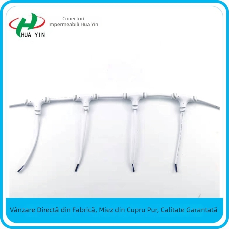 Conector în formă de T pentru LED adaptor cablu pentru iluminat cu plante, cablu de conectare, priză, adaptor terminal universal