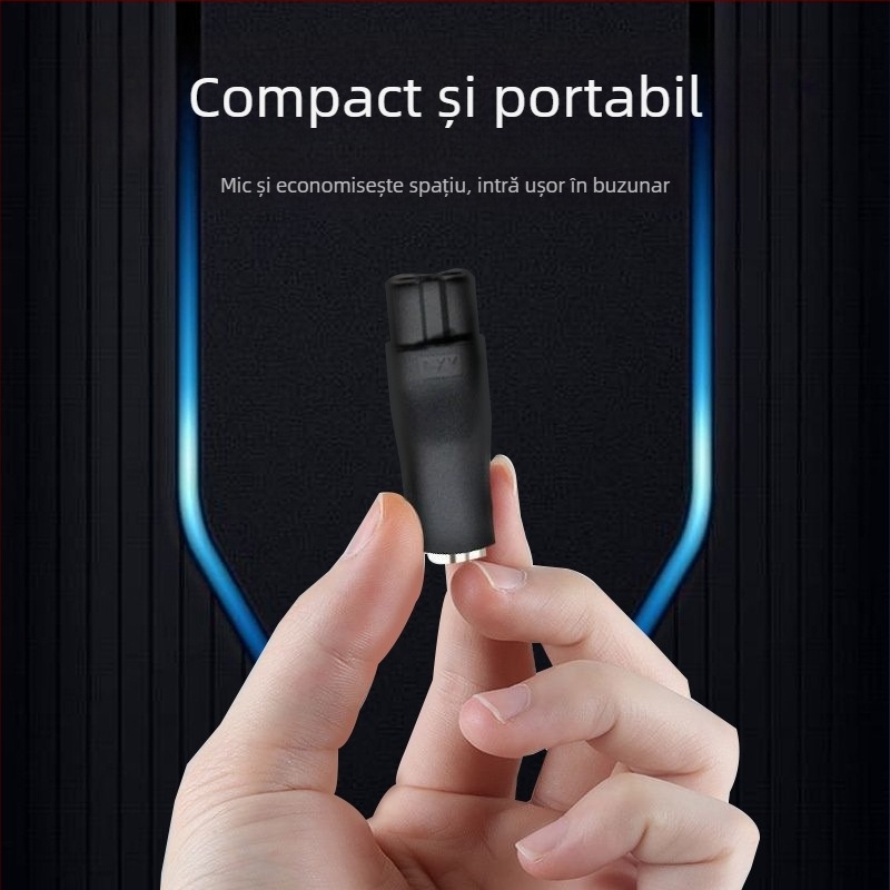 Cablu USB către DC5521 cu conector feminin, adaptor DC5521 cu două porturi pentru mașini de tuns păr și aparate de ras, 6 tipuri de interfețe