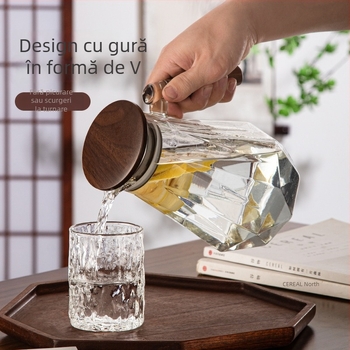 Sticlă din borosilicat de înaltă rezistență, capacitate mare, rezistentă la căldură, pentru apă rece, uz casnic