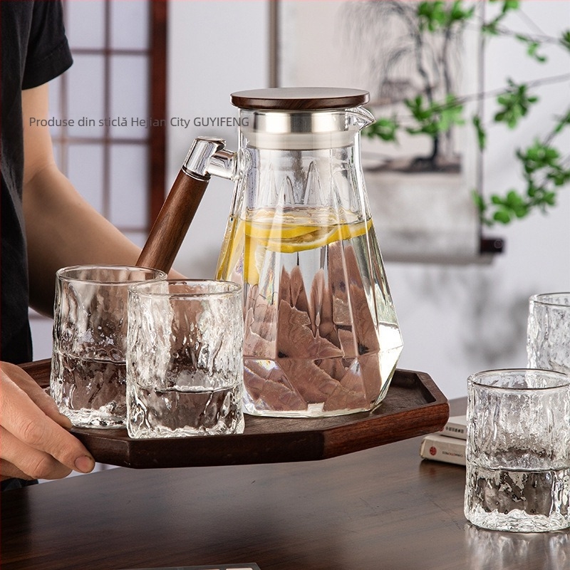 Sticlă din borosilicat de înaltă rezistență, capacitate mare, rezistentă la căldură, pentru apă rece, uz casnic