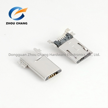 Conector USB Micro-B, 5 pini, 180°, montaj pe placă SMT