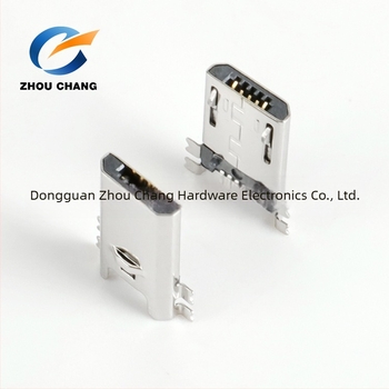 Conector USB Micro-B, 5 pini, 180°, montaj pe placă SMT