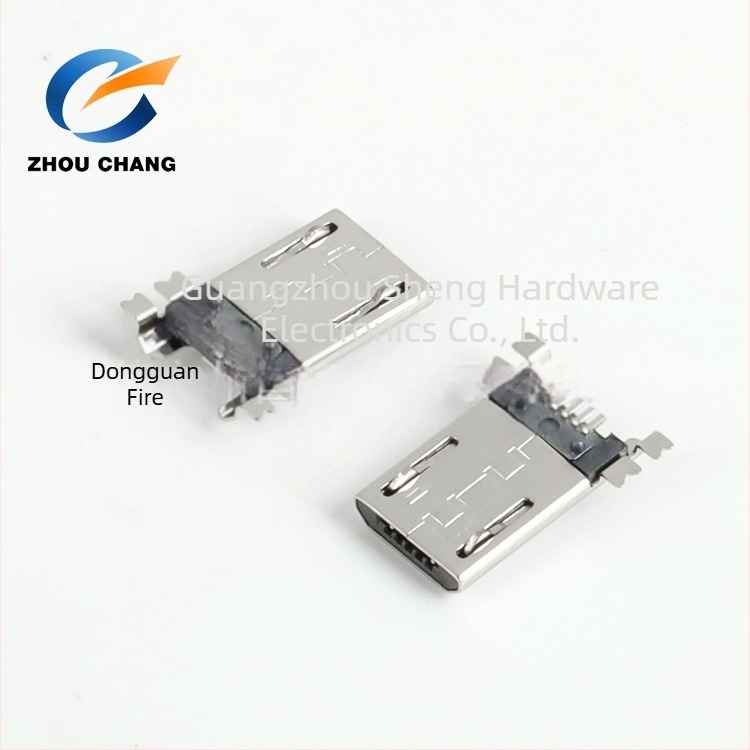 Conector USB Micro-B, 5 pini, 180°, montaj pe placă SMT