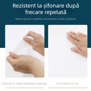 Cearșaf alb simplu pentru cămin studențesc, pat single, 120 × 230 cm, țesătură twill, poliester-bumbac, stil antrenament militar