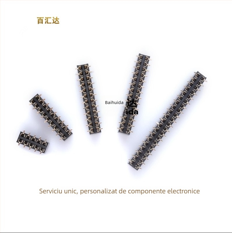 Conector femel SMT cu dublă rând, vertical, 2-40P, pas 2,54 mm