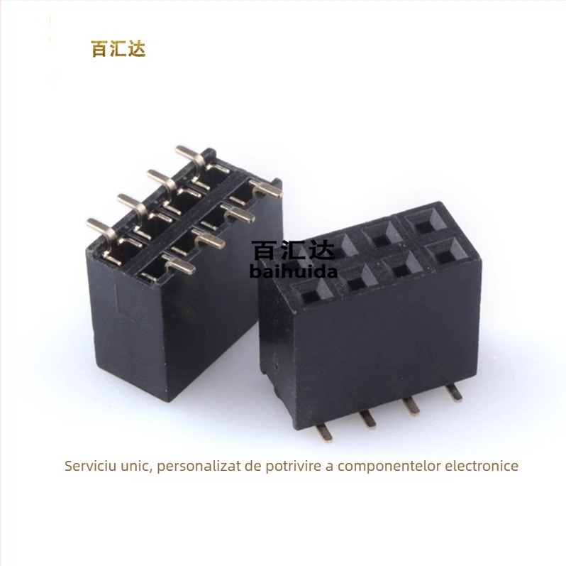 Conector femel SMT cu dublă rând, vertical, 2-40P, pas 2,54 mm