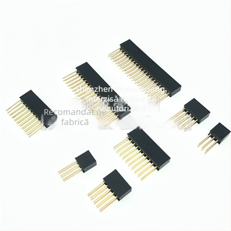 Conector 2,54 mm cu pini de 11 mm, header feminin cu un singur rând sau două, 1/2/3/4/5/6/8/10/15/18 pini