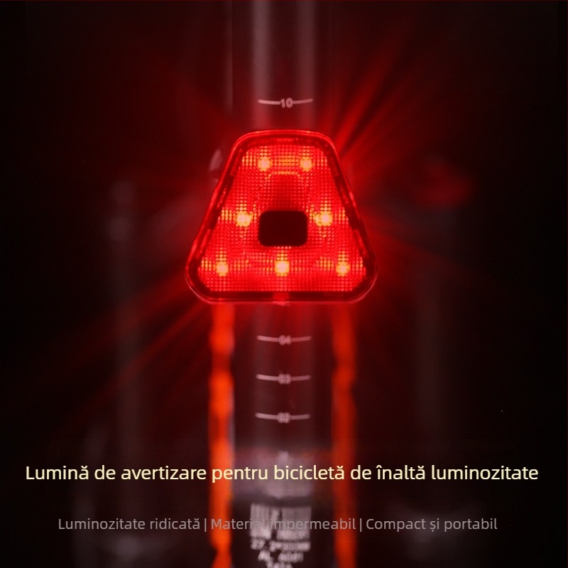 Lumină spate reîncărcabilă pentru biciclete de munte și de oraș; lumină pentru noapte pentru biciclete electrice — accesorii pentru ciclism
