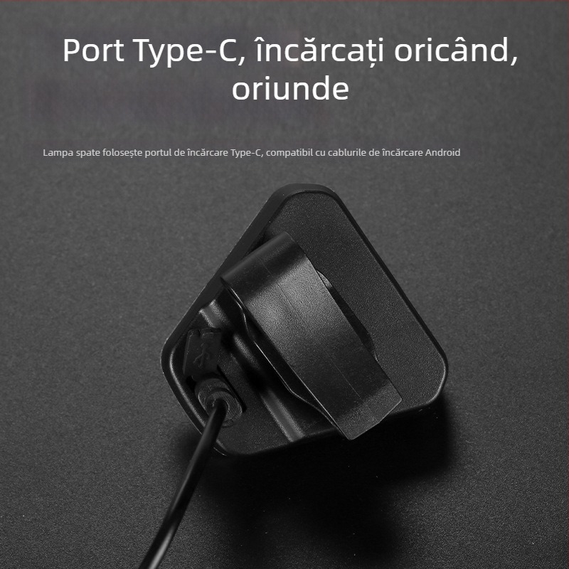 Lumină spate reîncărcabilă pentru biciclete de munte și de oraș; lumină pentru noapte pentru biciclete electrice — accesorii pentru ciclism