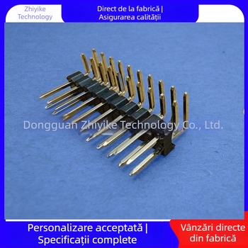 Pin header 90° cu două îndoiri și header femelă, pas 1,27/2,0/2,54 mm