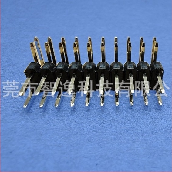 Pin header 90° cu două îndoiri și header femelă, pas 1,27/2,0/2,54 mm