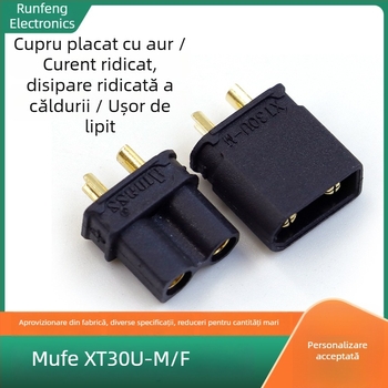 Amass XT30U-M/F conector de baterie Li‑ion, 2 poli, curent înalt, pentru motoare ale avioanelor de model