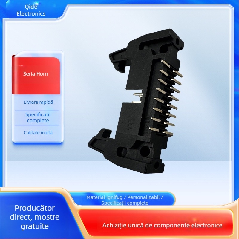 Conector horn cu contact drept, pas de 1,27 mm, clemă pentru urechi, 10-60 pini, conector cablu‑la‑placă / placă‑la‑placă