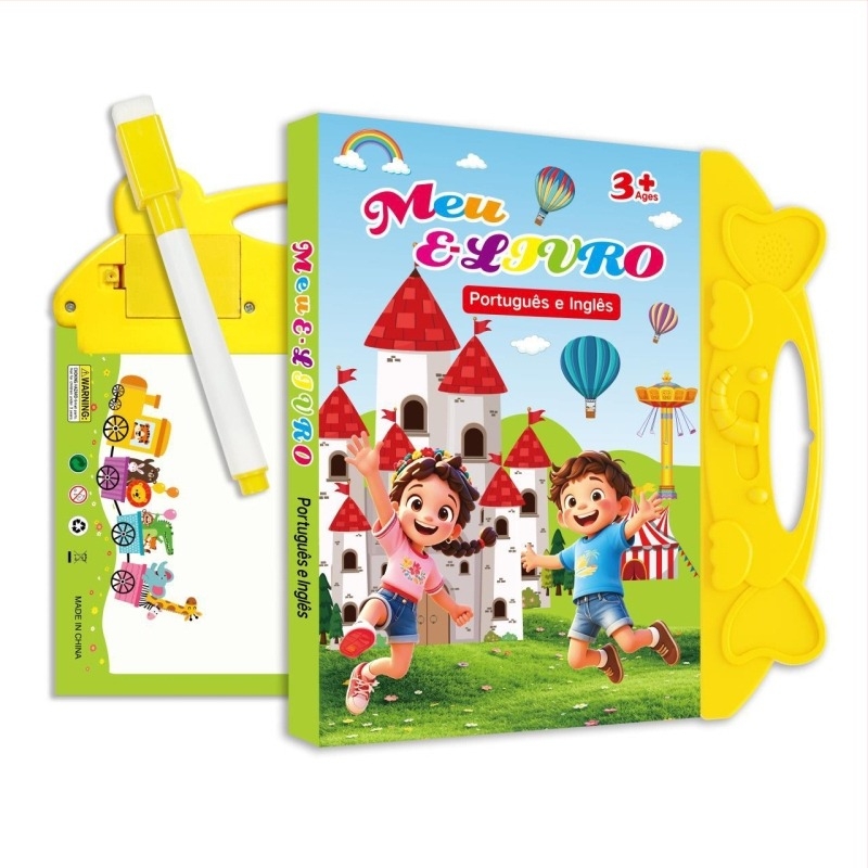 Meu E-Livro: Carte electronică bilingvă portugheză-engleză pentru educație timpurie cu tablă albă