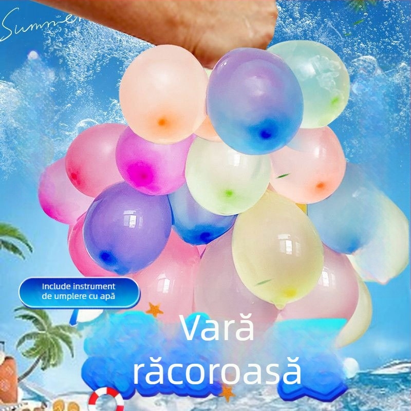 Balon de apă cu umplere rapidă și legare automată, baloane din latex de 3 inch, culori mixte, pentru vară