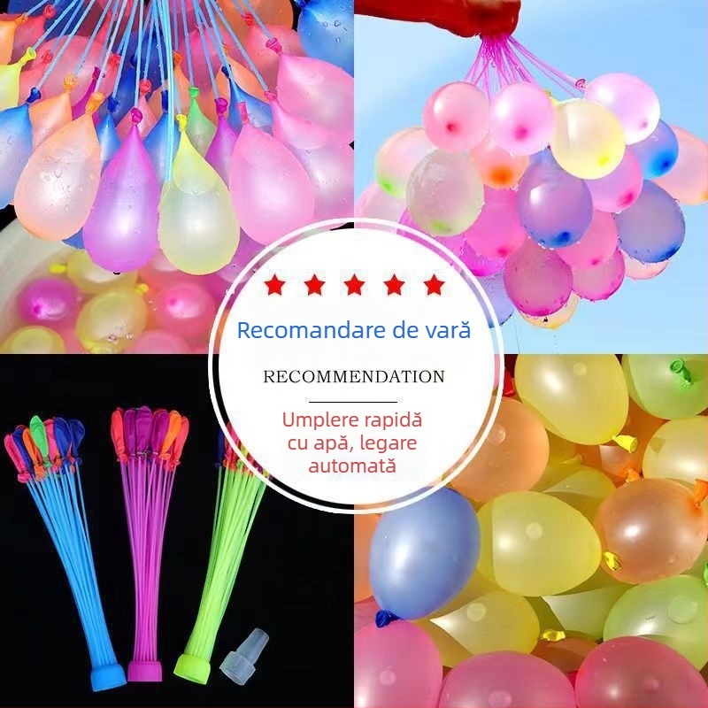 Balon de apă cu umplere rapidă și legare automată, baloane din latex de 3 inch, culori mixte, pentru vară