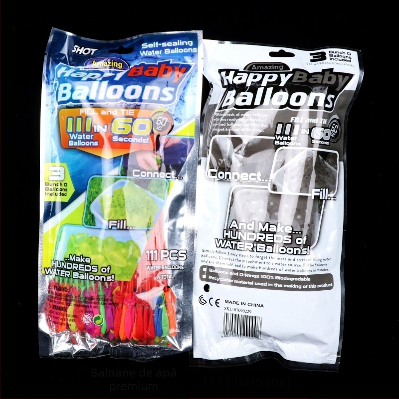 Balon de apă cu umplere rapidă și legare automată, baloane din latex de 3 inch, culori mixte, pentru vară