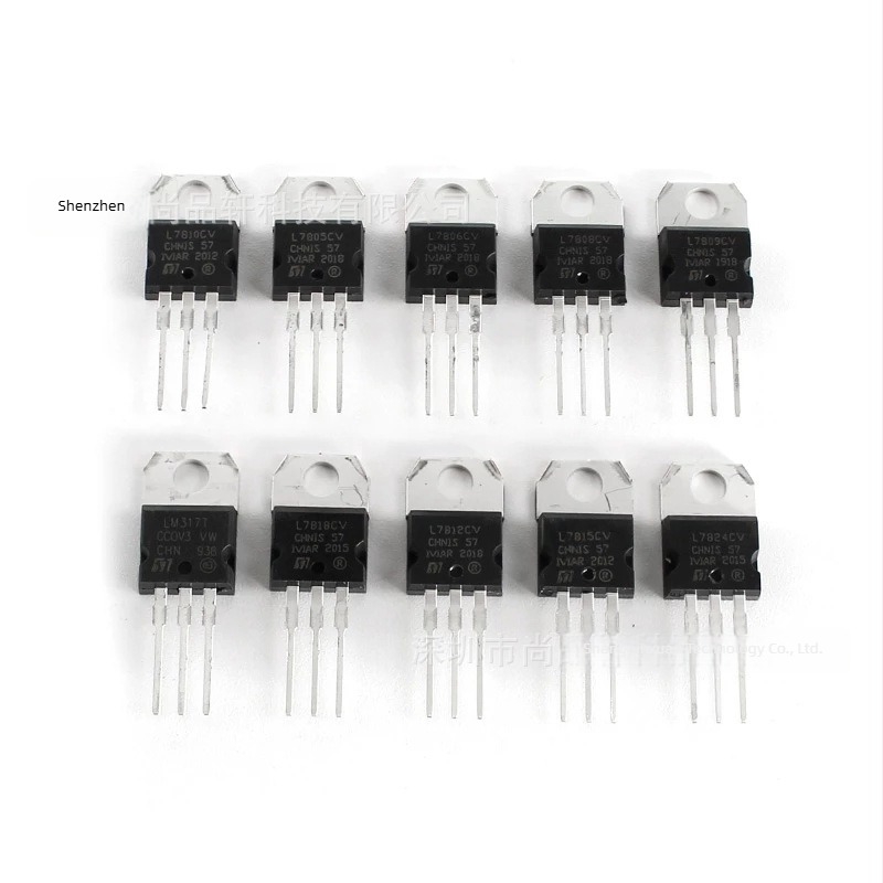 LM317T TO-220 serie regulator de tensiune cu trei terminale, putere înaltă, 50 bucăți, 10 variante
