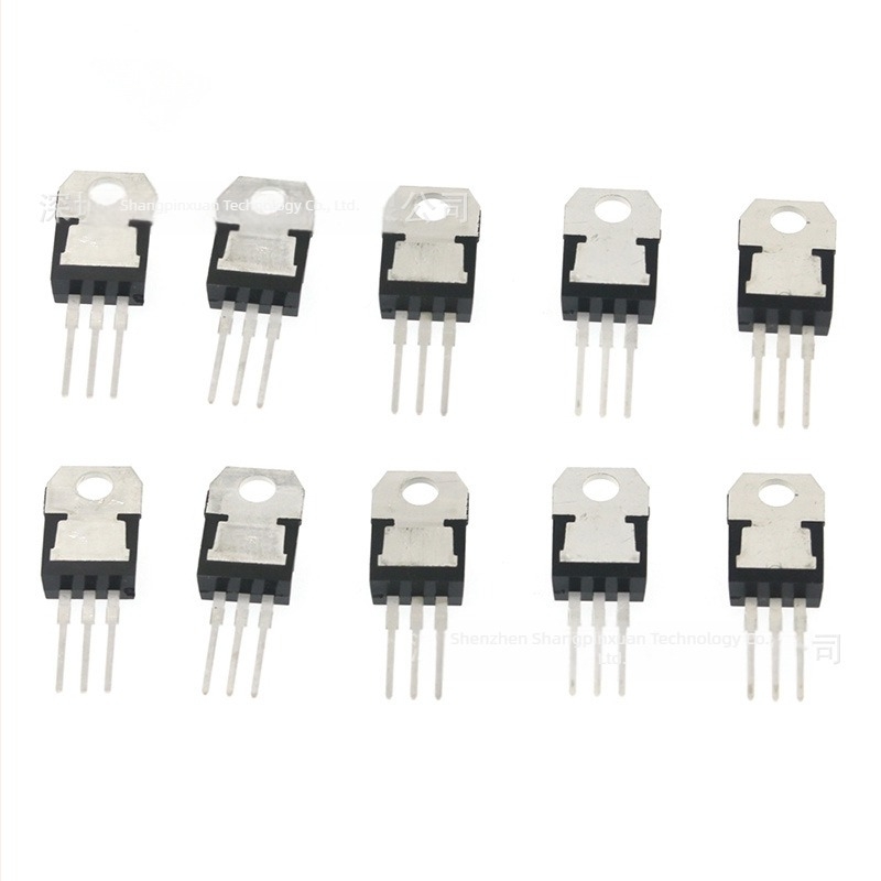 LM317T TO-220 serie regulator de tensiune cu trei terminale, putere înaltă, 50 bucăți, 10 variante
