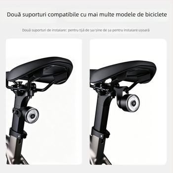 Lampa pentru bicicletă din aliaj de aluminiu, lumină de frână inteligentă cu senzor, iluminare pentru ciclism, suport dublu din aliaj de aluminiu