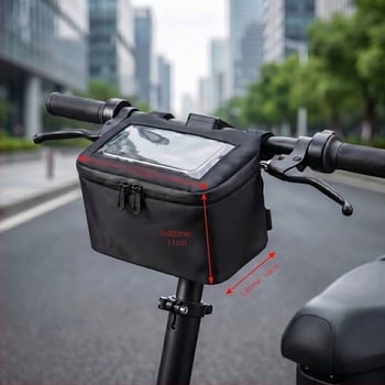 Geantă frontală pentru motocicletă și scuter electric, cu navigație pe ecran tactil și suprafață antiderapantă