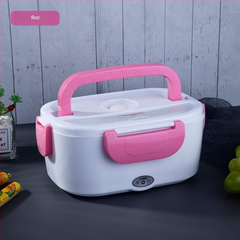Cutie de prânz electric încălzită, cutie de prânz portabilă cu autoîncălzire și montaj în mașină, ABS plastic, 40 W, 220 V, capacitate 1.1–1.2 L