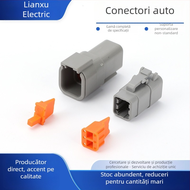 DTM04-6P / DTM06-6S Conector auto în vechi standard pentru camioane grele și excavatoare — mufă și priză
