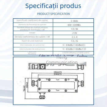 5G Cavity Coupler, 300W, 700–3700 MHz