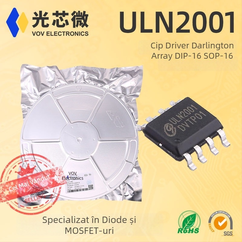ULN2001 Tranzistor Darlington, SOP-8, ULN2001A ULN2001D