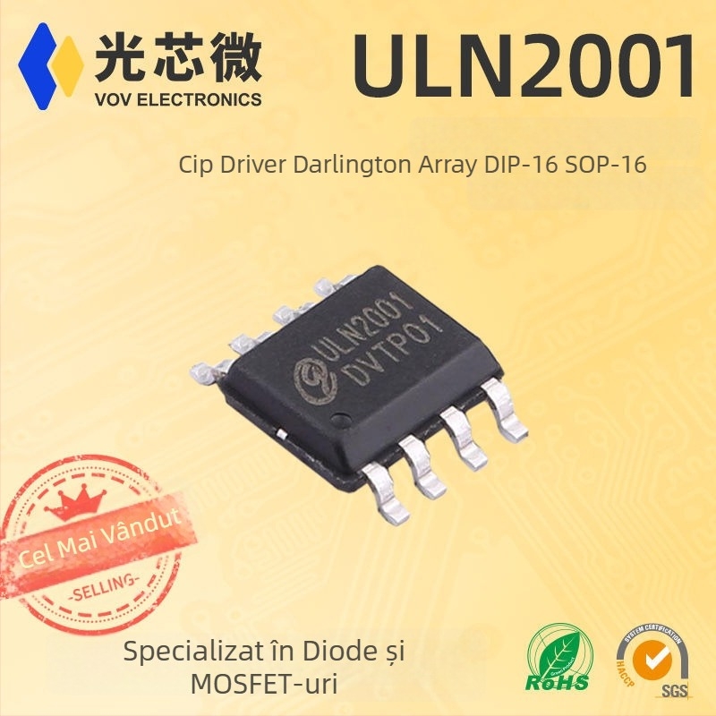 ULN2001 Tranzistor Darlington, SOP-8, ULN2001A ULN2001D